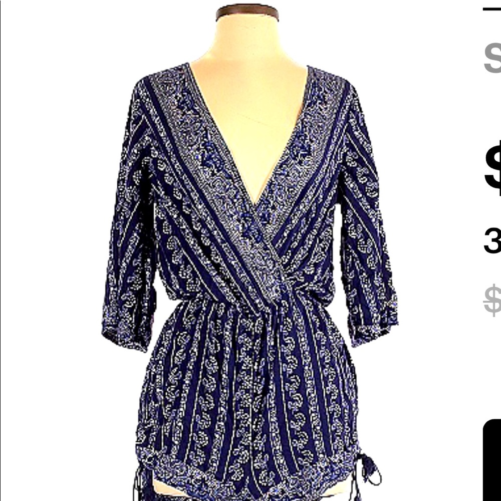skies are blue floral tatula romper gorgeous print